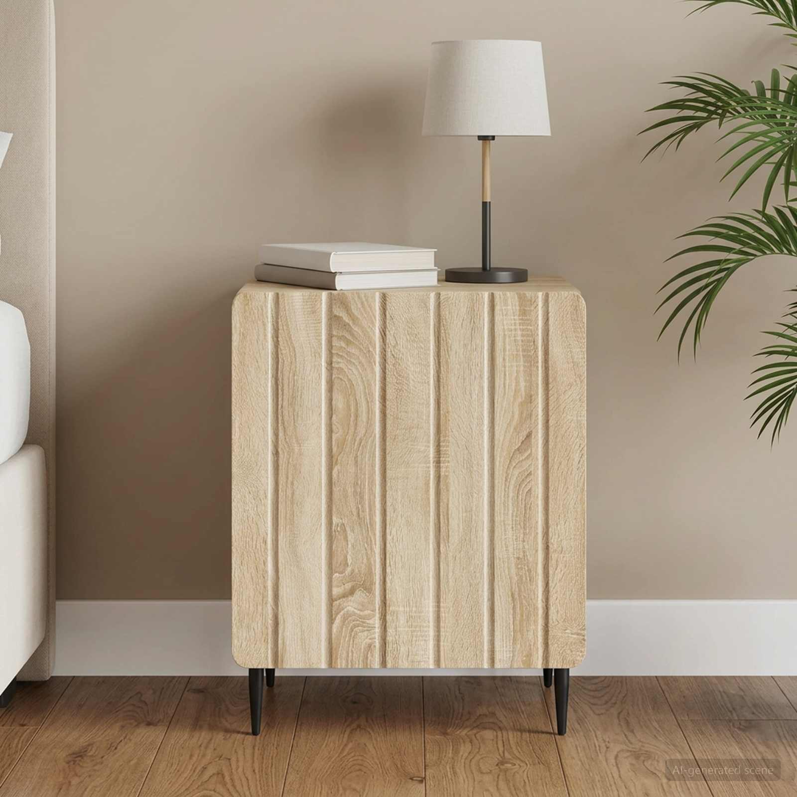 Nachtkastje Sonoma Eiken 43 x 34,5 x 52 cm Bewerkt hout