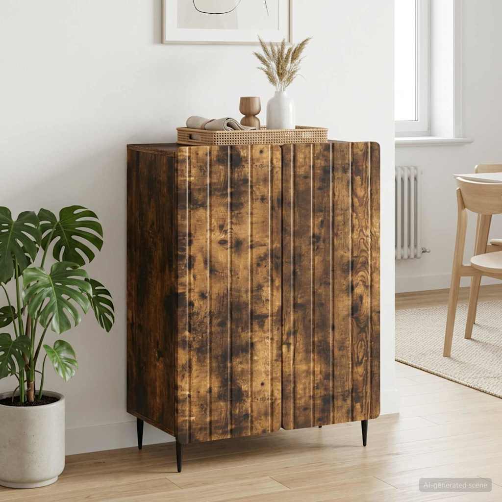 Dressoir Gerookt eiken 66 x 34,5 x 92 cm Bewerkt hout
