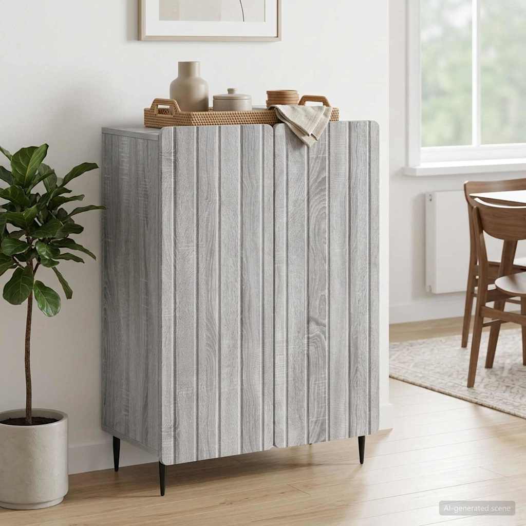 Dressoir Grijs sonoma 66 x 34,5 x 92 cm Bewerkt hout