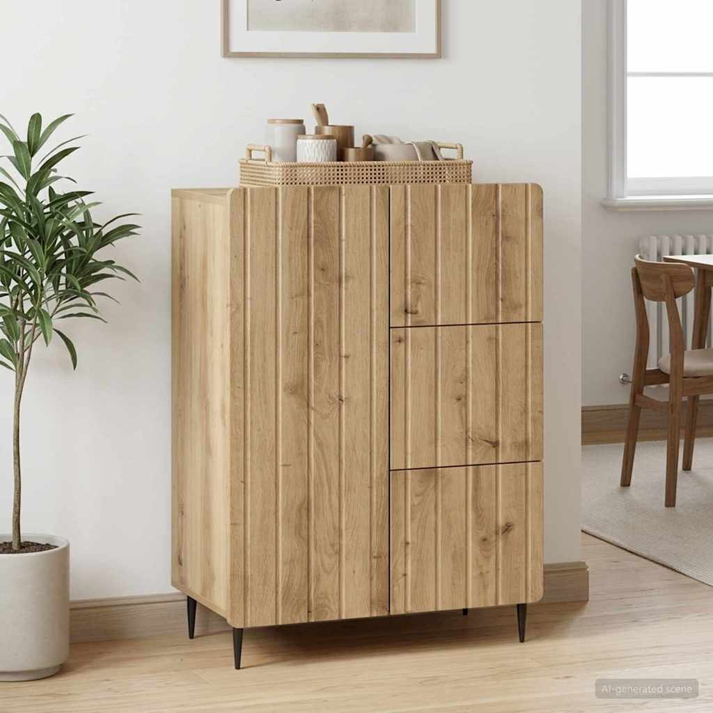 Dressoir Artisanaal eiken 66 x 34,5 x 91,5 cm Bewerkt hout