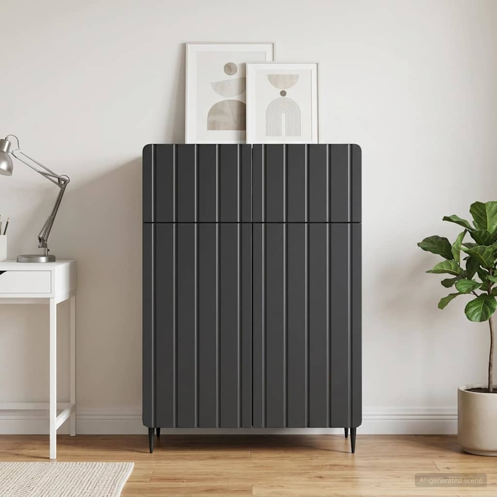 Dressoir met lade Zwart 66 x 34,5 x 92 cm Bewerkt hout