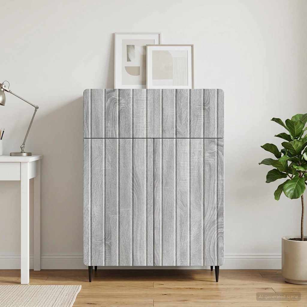 Dressoir met lade Grijs sonoma 66 x 34,5 x 92 cm Bewerkt hout