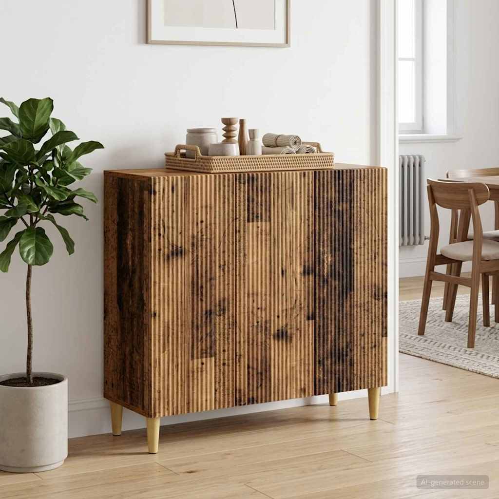 Dressoir Oud hout 89 x 34,5 x 80 cm Bewerkt hout – afbeelding 1