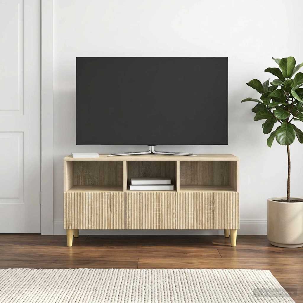 TV-kast met lade Sonoma Eiken 102 x 34,5 x 50 cm Bewerkt hout