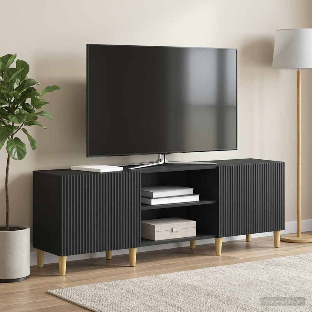 TV-kast Zwart 150 x 31 x 50 cm Bewerkt hout – afbeelding 1