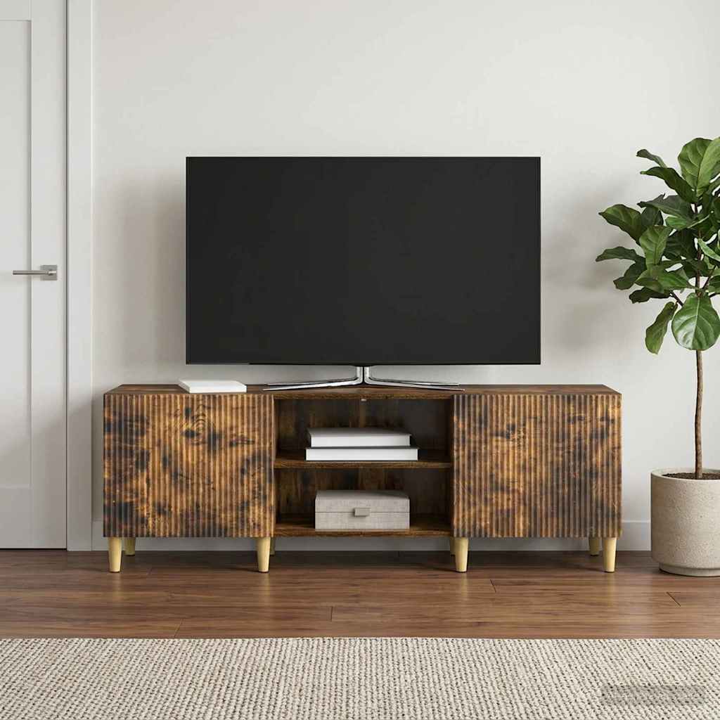 TV-kast Gerookt eiken 150 x 31 x 50 cm Bewerkt hout – afbeelding 1