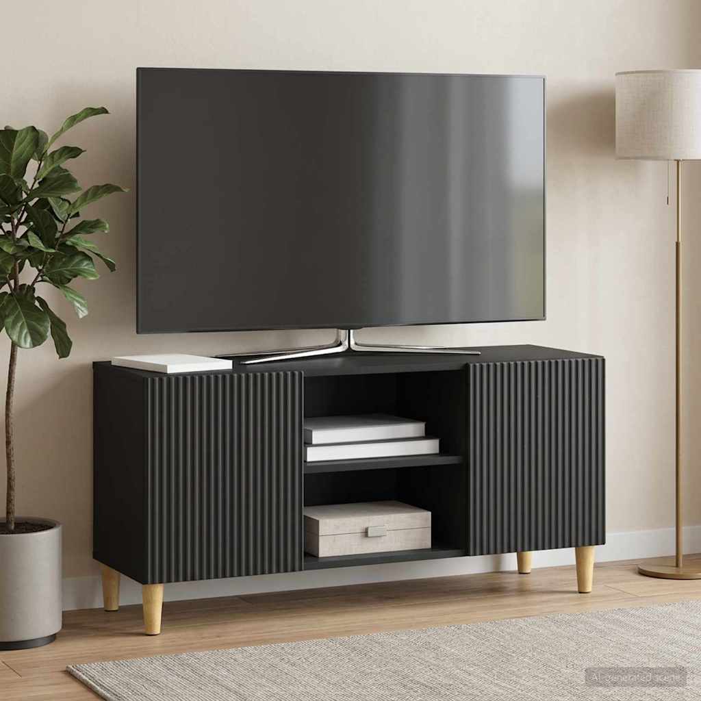 TV-kast Zwart 102 x 34,5 x 50 cm Bewerkt hout