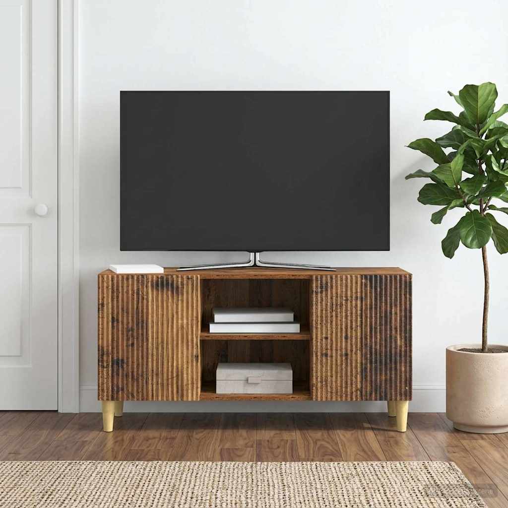 TV-kast Oud hout 102 x 34,5 x 50 cm Bewerkt hout