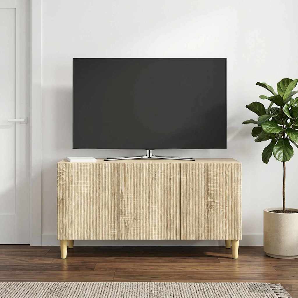 TV-kast Sonoma Eiken 99 x 34,5 x 50 cm Bewerkt hout – afbeelding 1