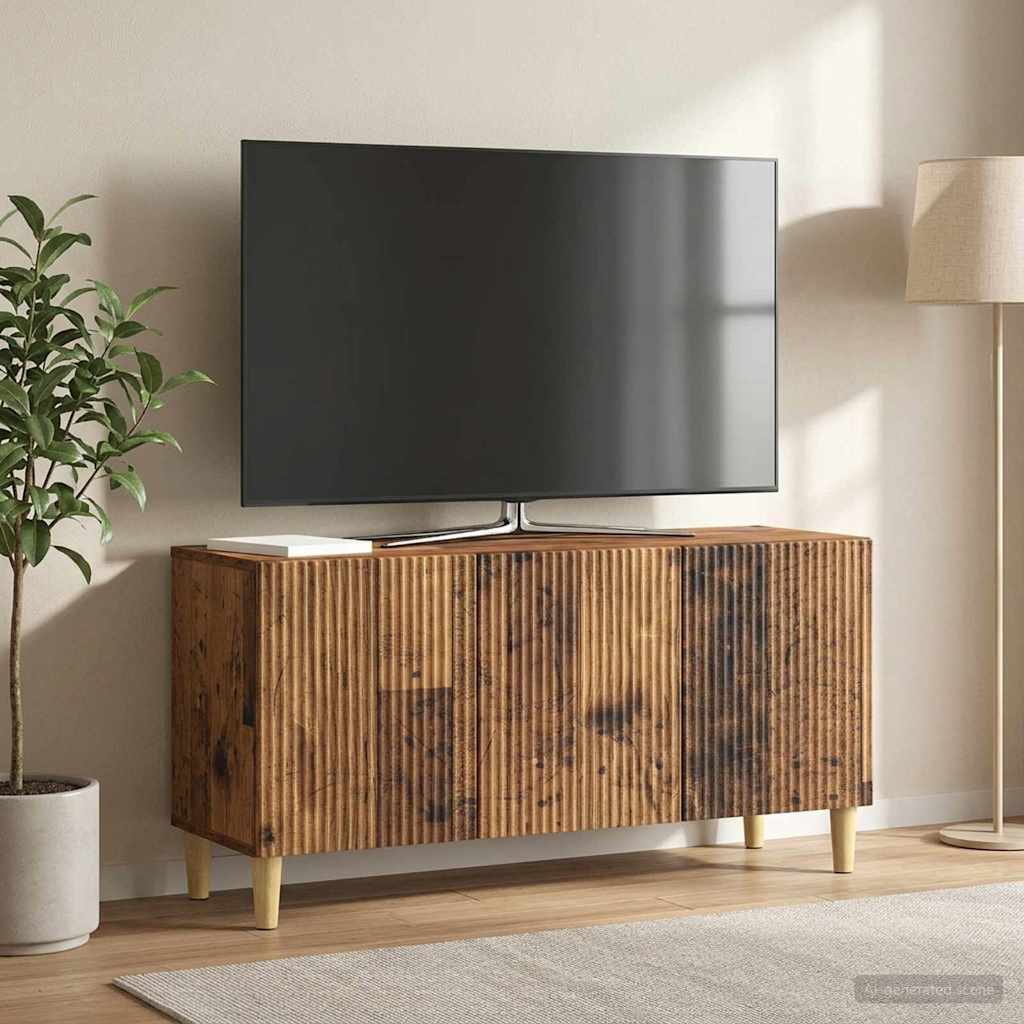 TV-kast Oud hout 99 x 34,5 x 50 cm Bewerkt hout – afbeelding 1