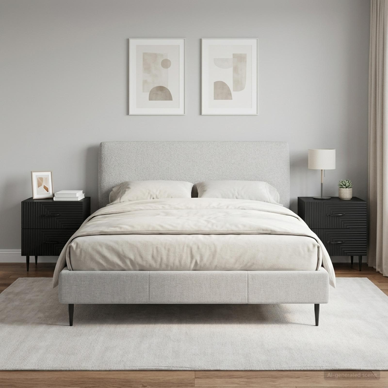 Nachtkastje 2 pcs Zwart 43 x 34,5 x 47,5 cm Bewerkt hout