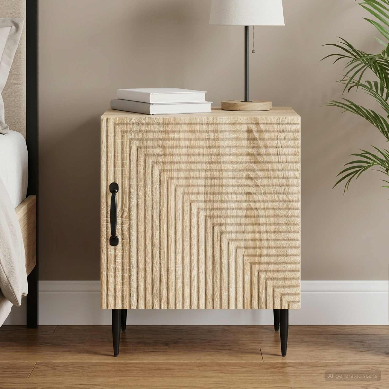 Nachtkastje Sonoma Eiken 43 x 34,5 x 50 cm Bewerkt hout