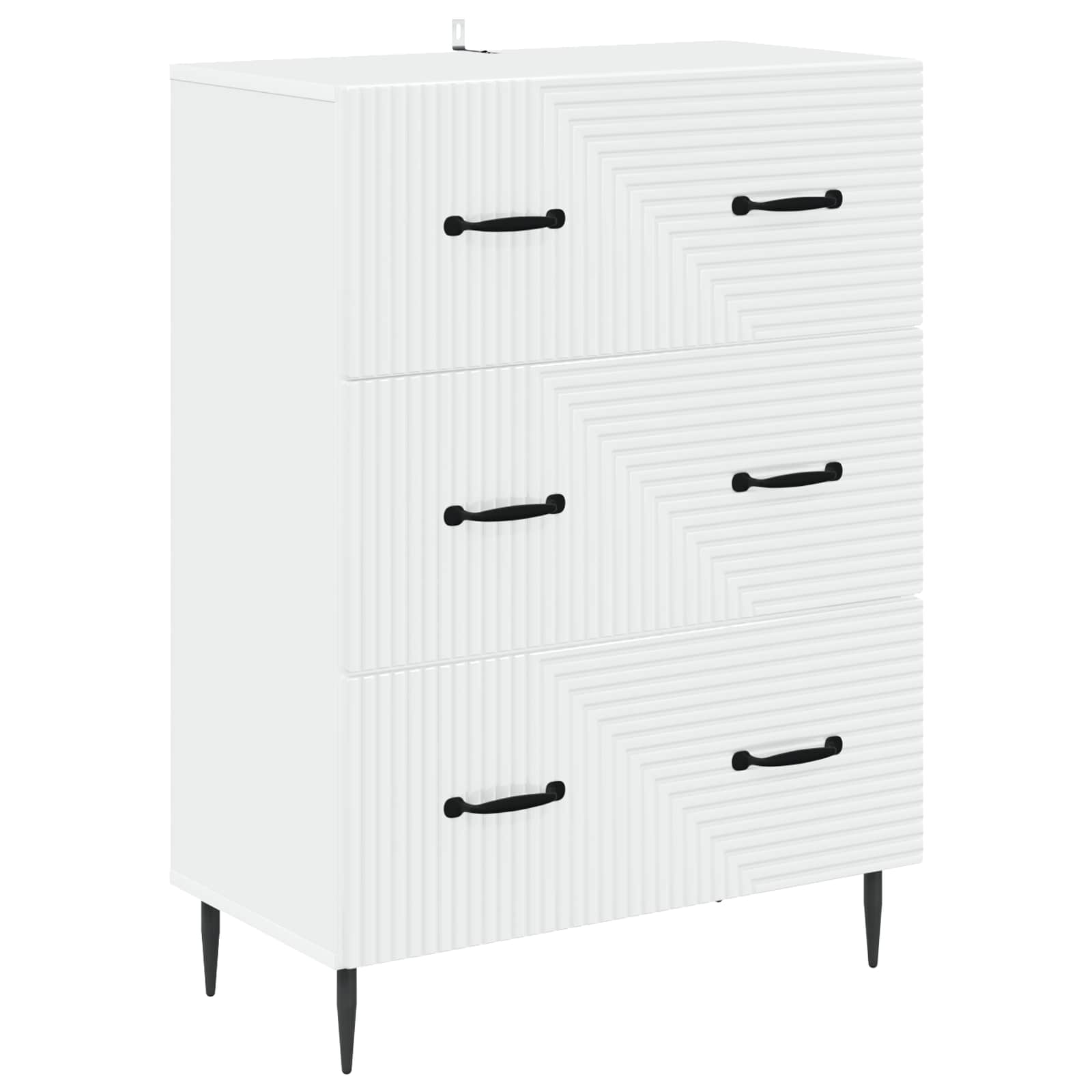 Ladenkast Wit 66 x 34,5 x 89,5 cm Bewerkt hout – afbeelding 2