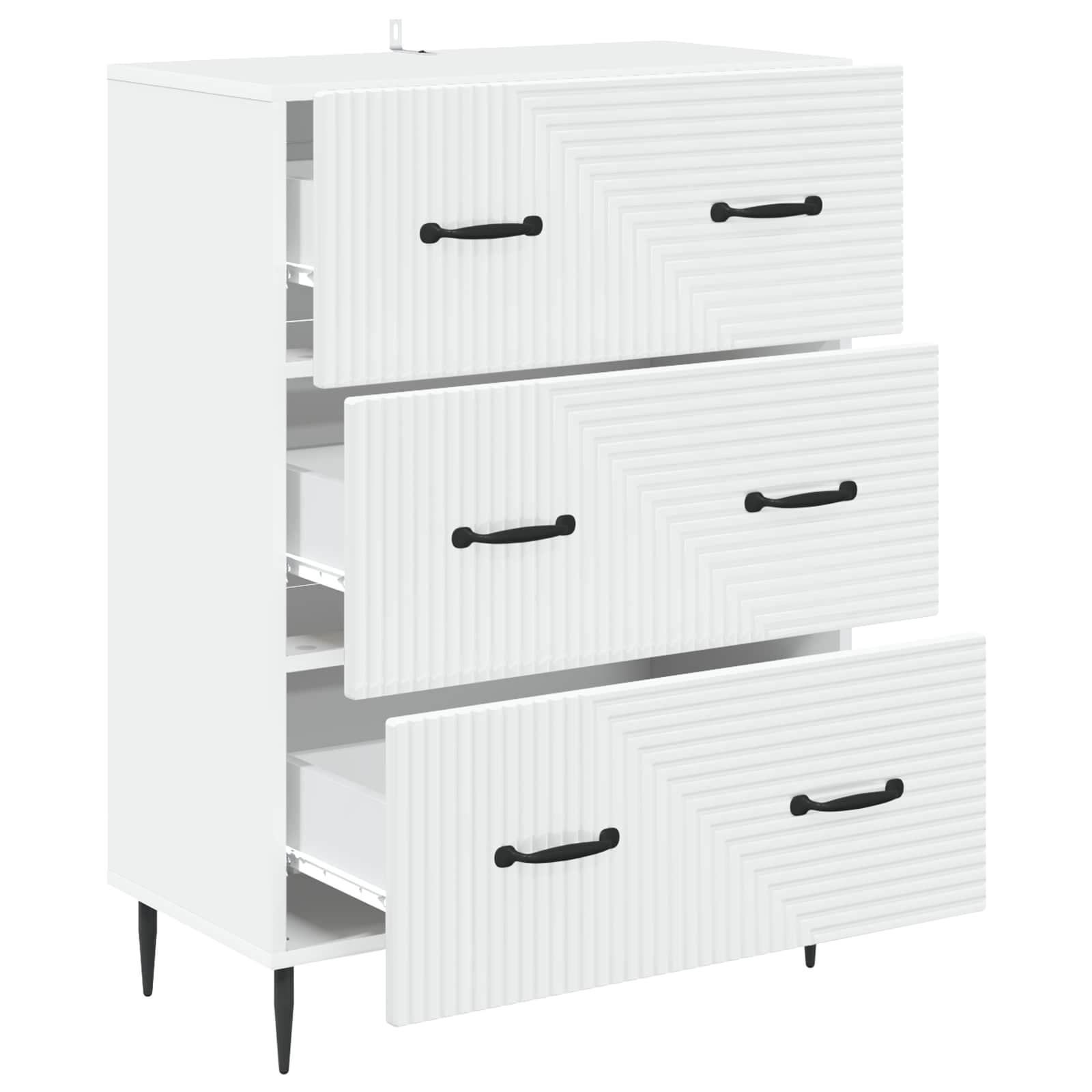 Ladenkast Wit 66 x 34,5 x 89,5 cm Bewerkt hout – afbeelding 5