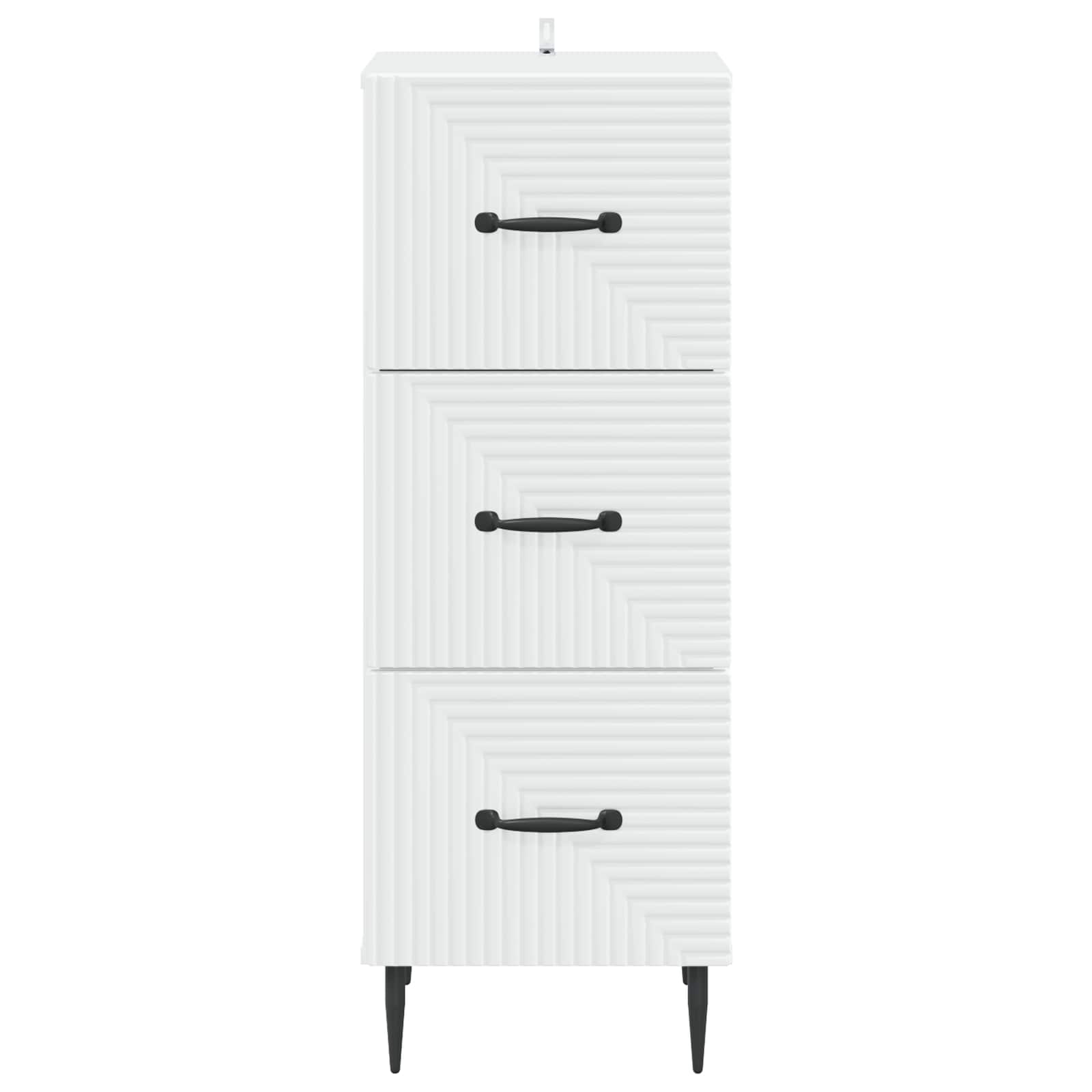 Ladenkast Wit 33 x 34,5 x 89,5 cm Bewerkt hout – afbeelding 6