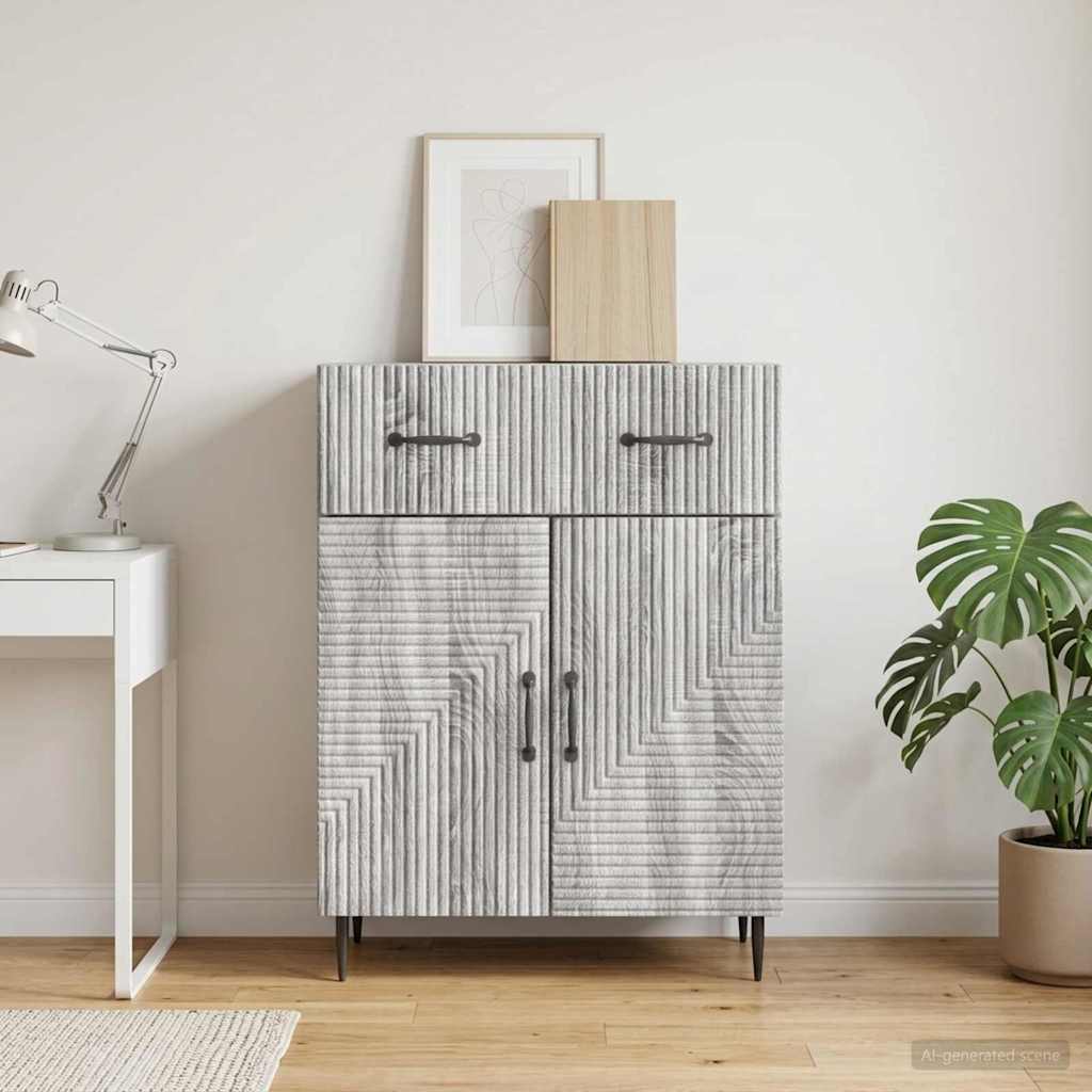 Dressoir met lade Grijs sonoma 66 x 34,5 x 89,5 cm Bewerkt hout