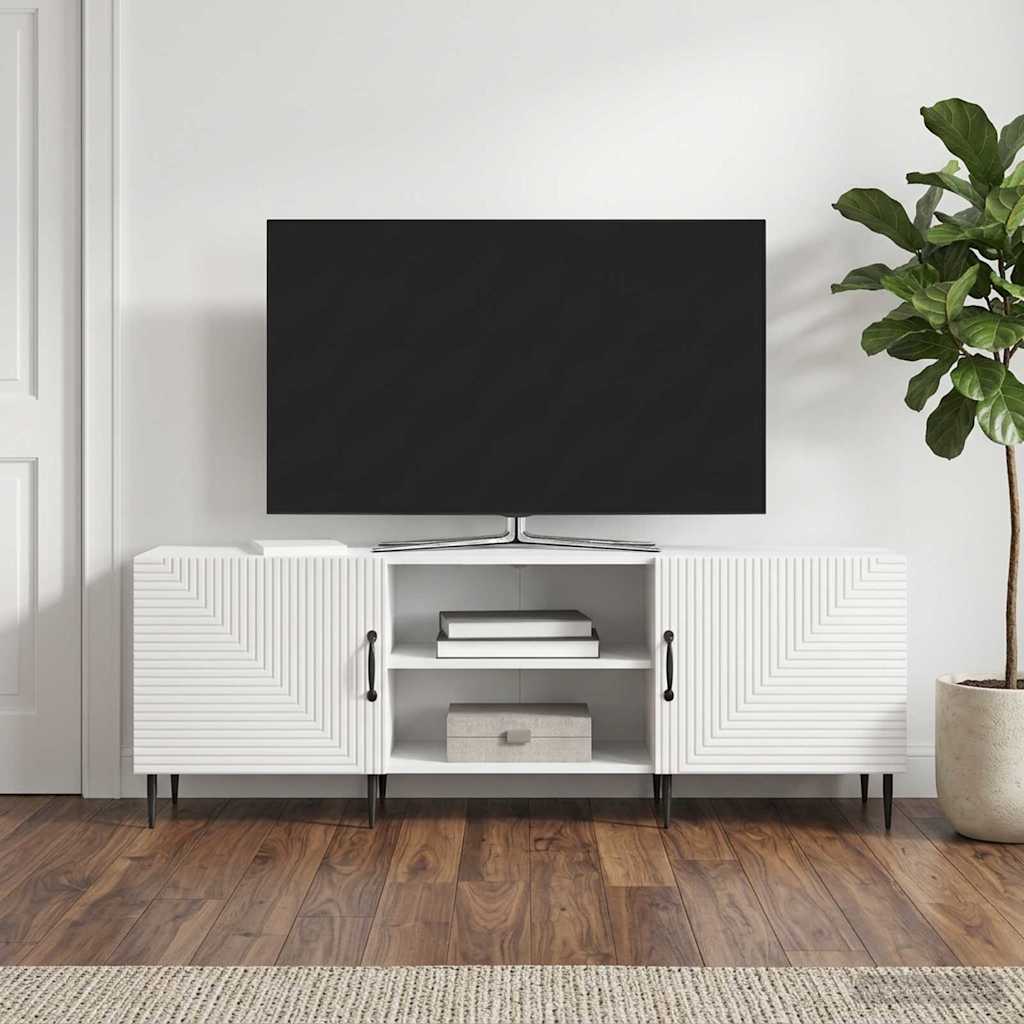 TV-kast Hoogglans Wit 150 x 31 x 50 cm Bewerkt hout