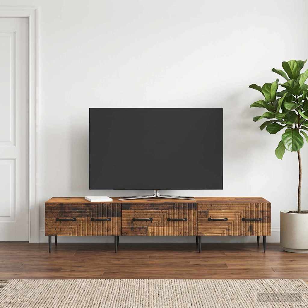TV-kast met lade Oud hout 147 x 34,5 x 30 cm Bewerkt hout