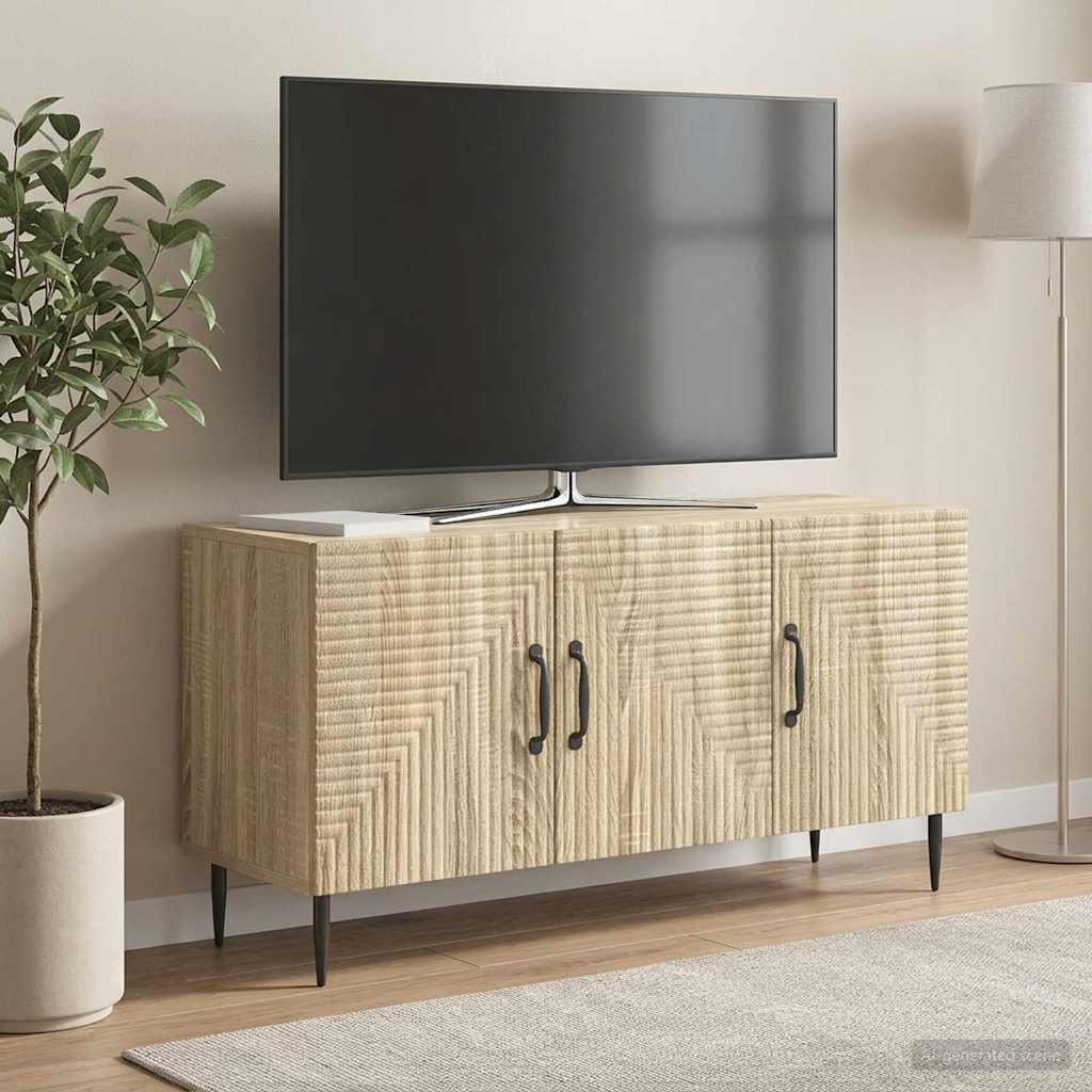 TV-kast Sonoma Eiken 99 x 34,5 x 50 cm Bewerkt hout – afbeelding 1
