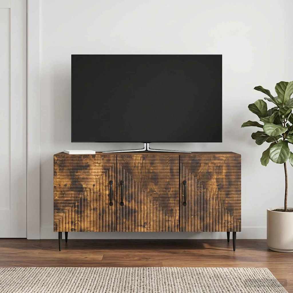 TV-kast Gerookt eiken 99 x 34,5 x 50 cm Bewerkt hout