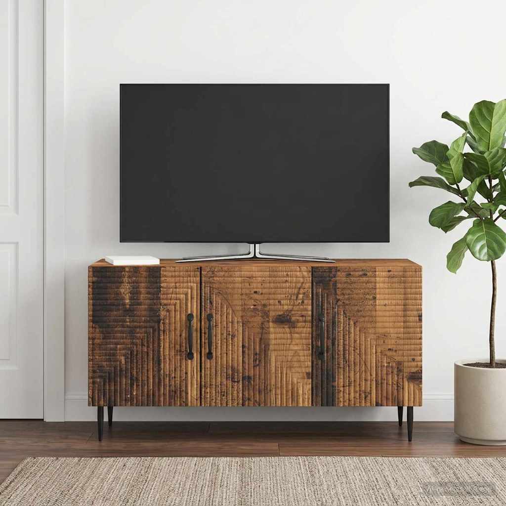TV-kast Oud hout 99 x 34,5 x 50 cm Bewerkt hout