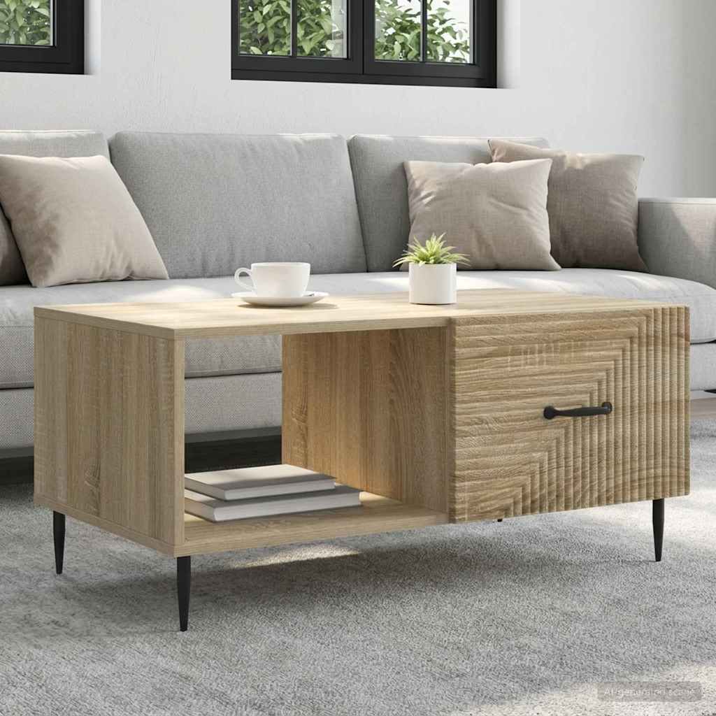 Salontafel Sonoma Eiken 90 x 50 x 40 cm Bewerkt hout