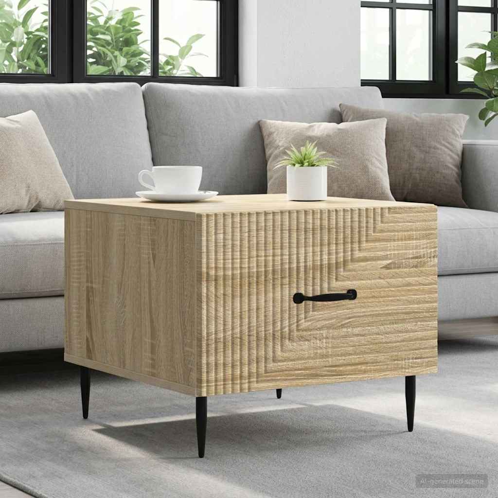 Salontafel met lade Sonoma Eiken 49 x 50 x 40 cm Bewerkt hout – afbeelding 1