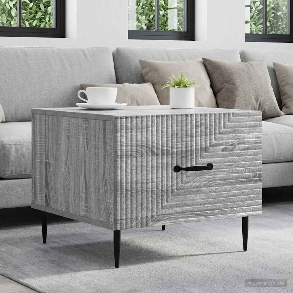 Salontafel met lade Grijs sonoma 49 x 50 x 40 cm Bewerkt hout – afbeelding 1