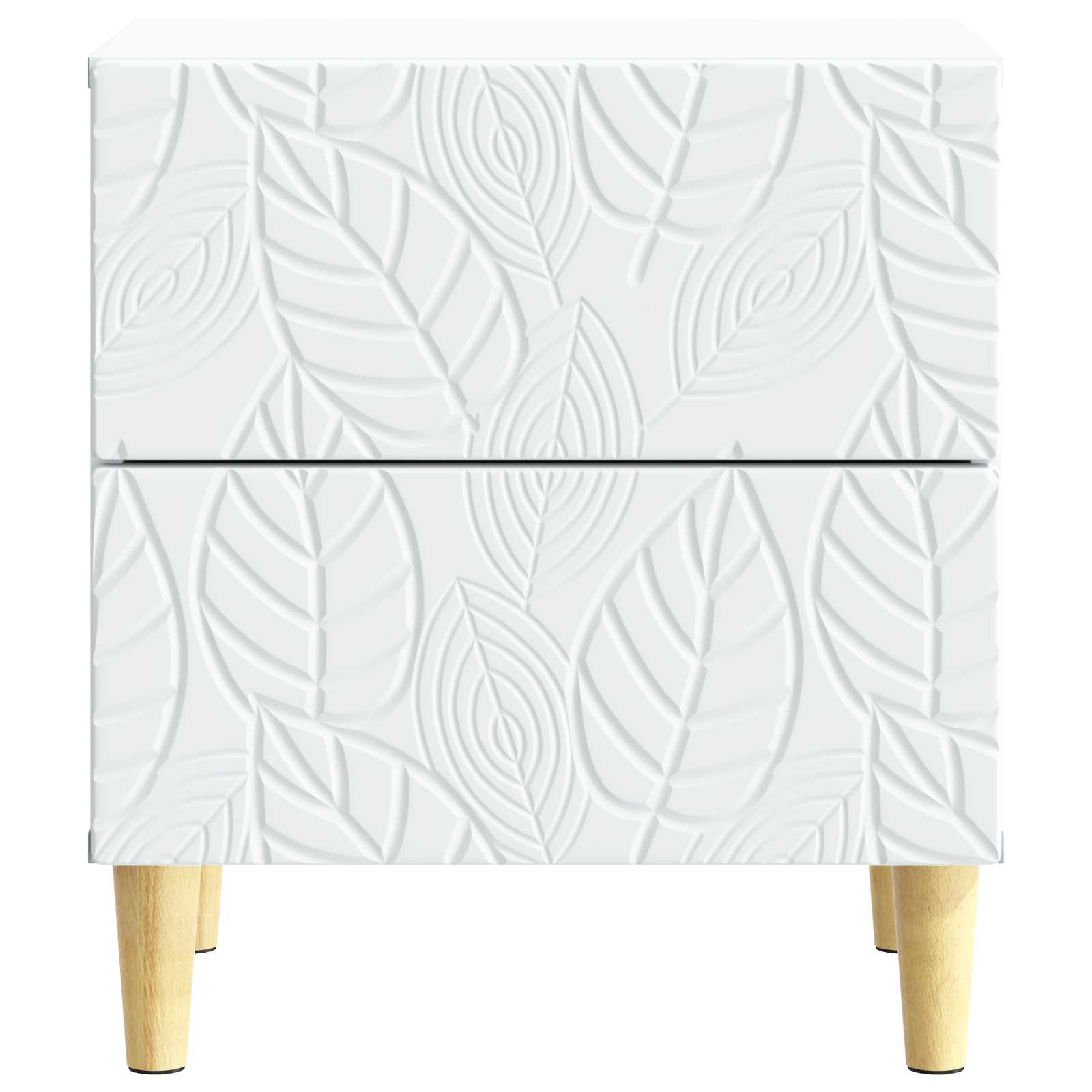 Nachtkastje 2 pcs Wit 43 x 34,5 x 48 cm Bewerkt hout – afbeelding 6