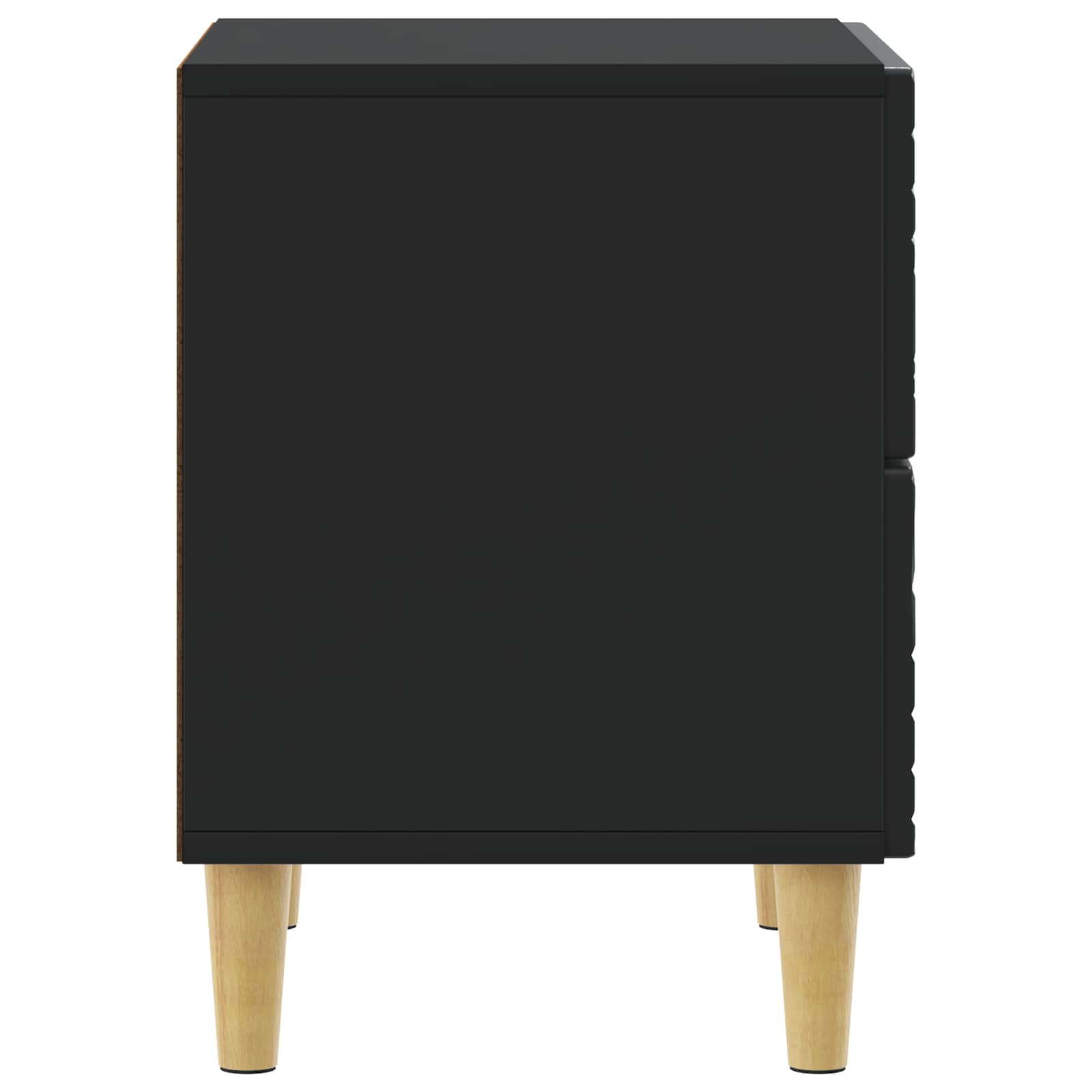 Nachtkastje 2 pcs Zwart 43 x 34,5 x 48 cm Bewerkt hout – afbeelding 7