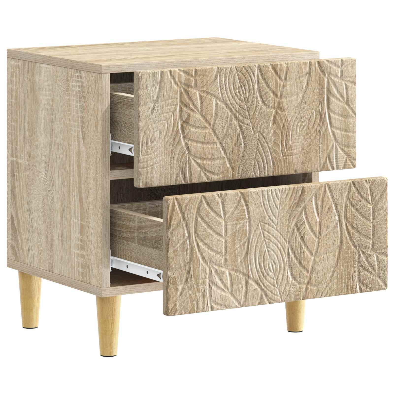 Nachtkastje 2 pcs Sonoma Eiken 43 x 34,5 x 48 cm Bewerkt hout – afbeelding 5