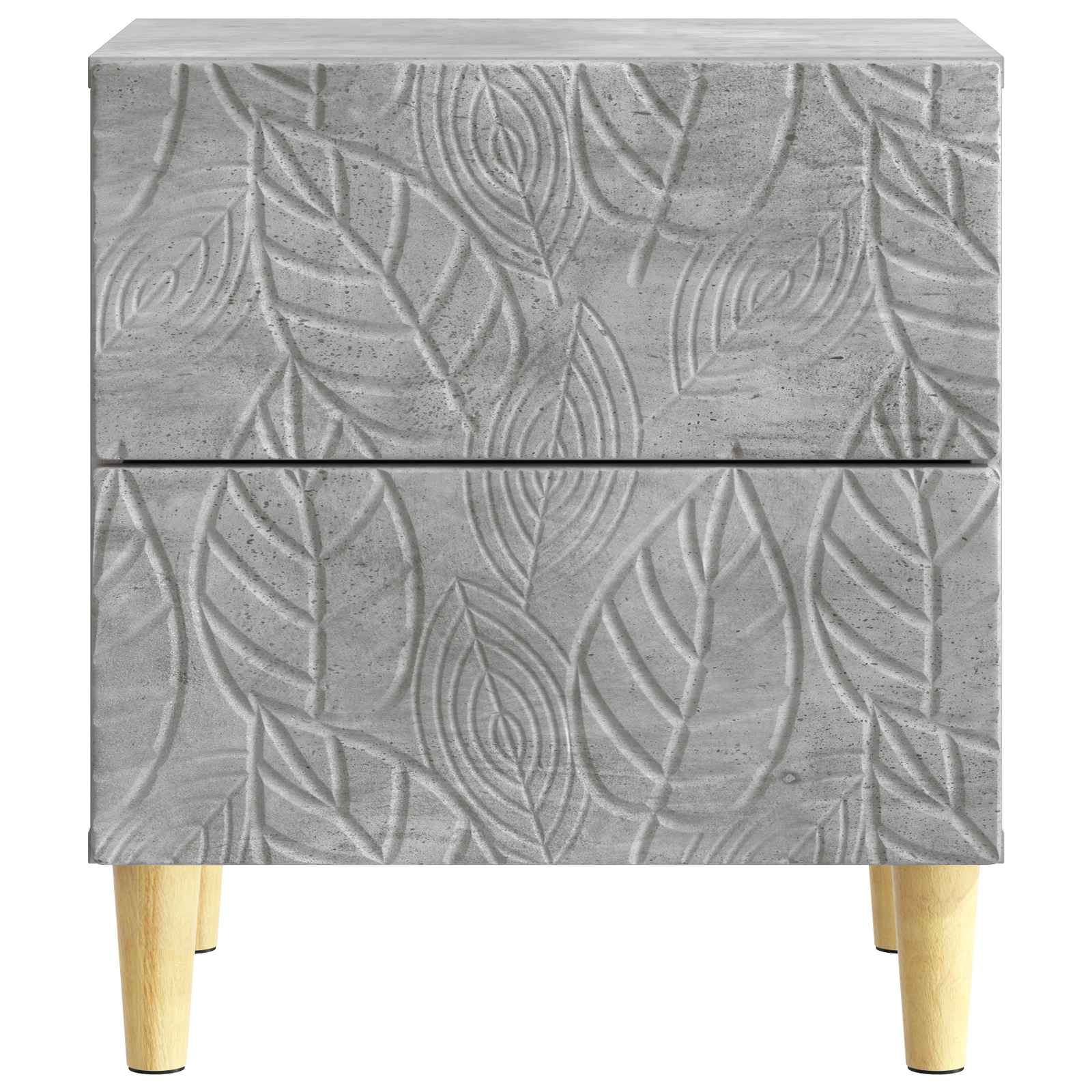 Nachtkastje Betongrijs 43 x 34,5 x 48 cm Bewerkt hout – afbeelding 4