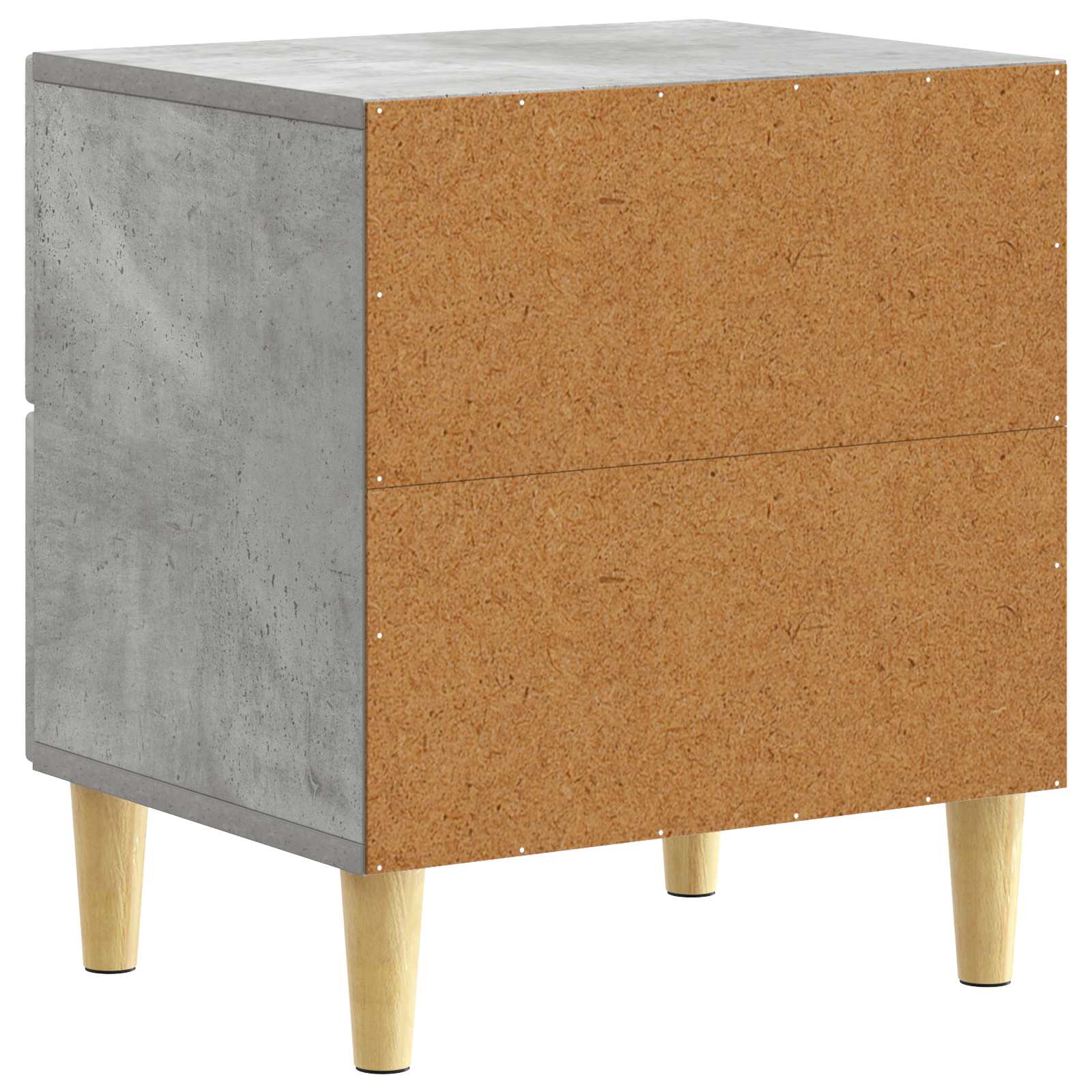 Nachtkastje Betongrijs 43 x 34,5 x 48 cm Bewerkt hout – afbeelding 6