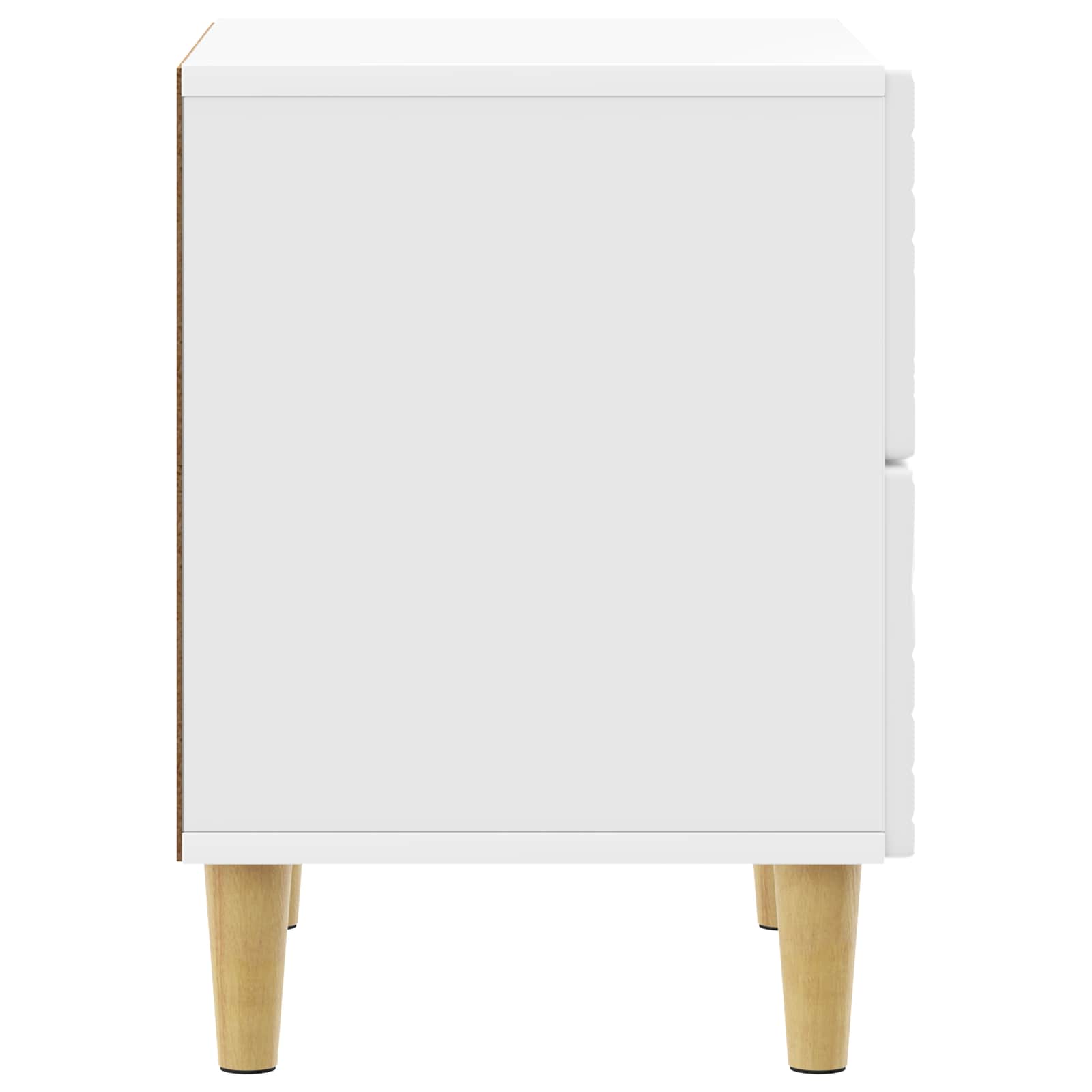 Nachtkastje Hoogglans Wit 43 x 34,5 x 48 cm Bewerkt hout – afbeelding 5