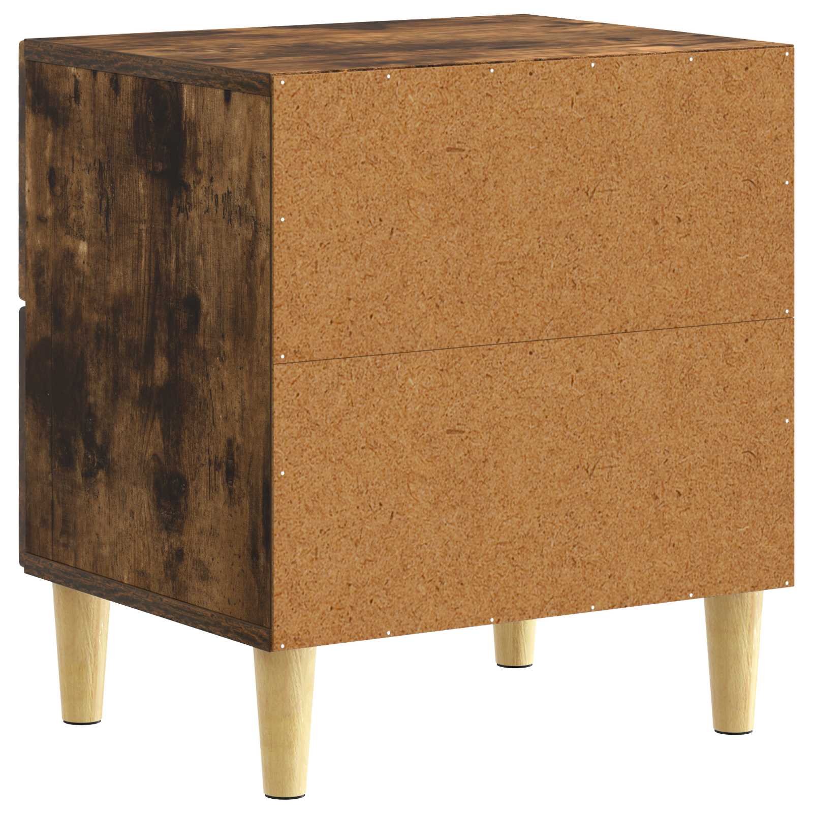 Nachtkastje 2 pcs Gerookt eiken 43 x 34,5 x 48 cm Bewerkt hout – afbeelding 8