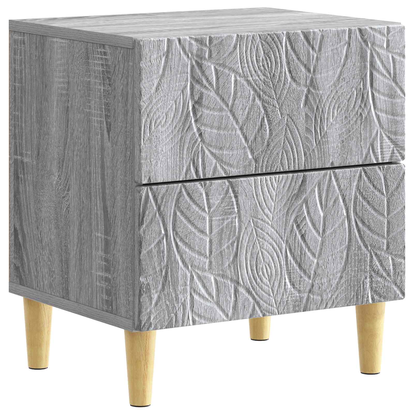 Nachtkastje Grijs Sonoma 43 x 34,5 x 48 cm Bewerkt hout – afbeelding 2