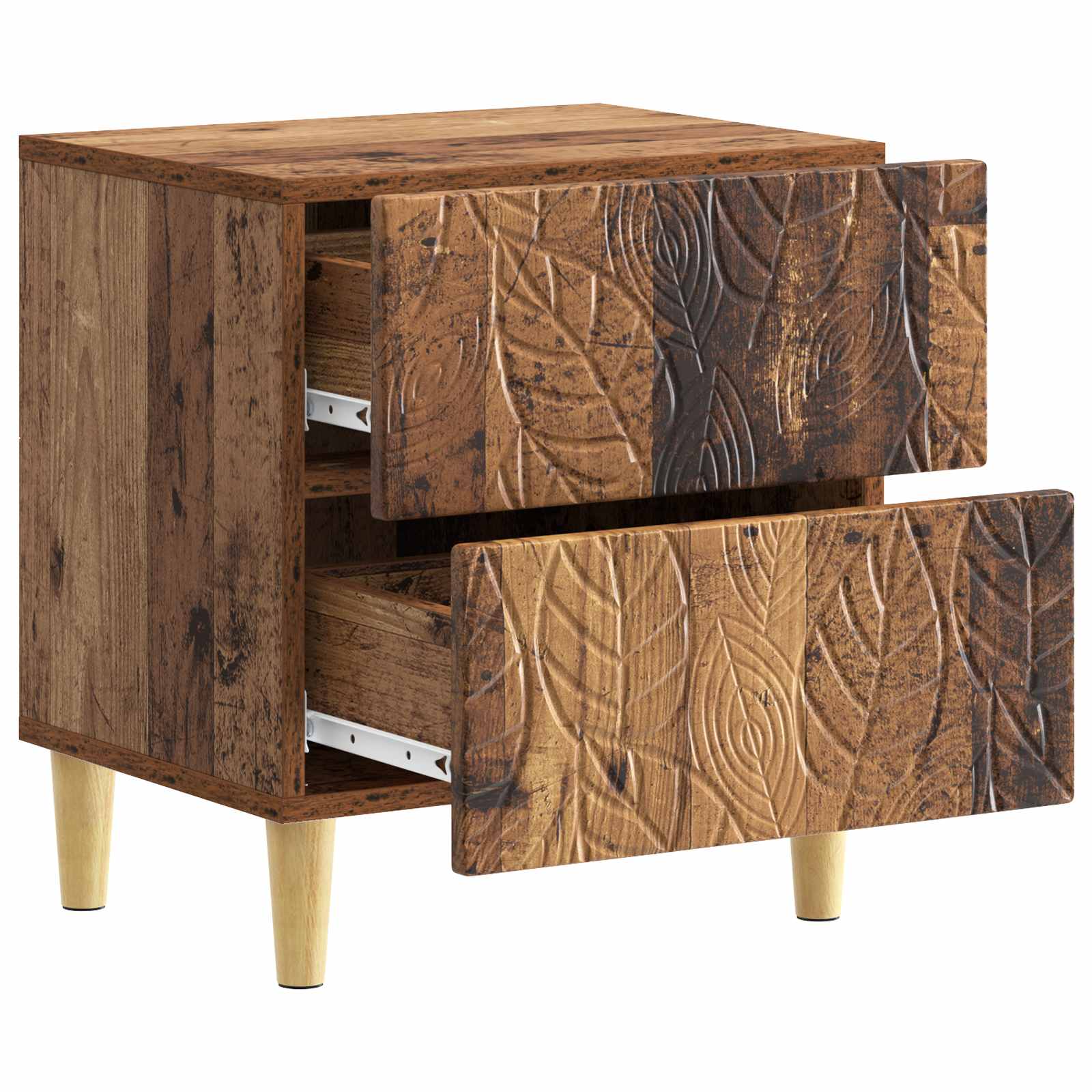 Nachtkastje 2 pcs Oud hout 43 x 34,5 x 48 cm Bewerkt hout – afbeelding 5