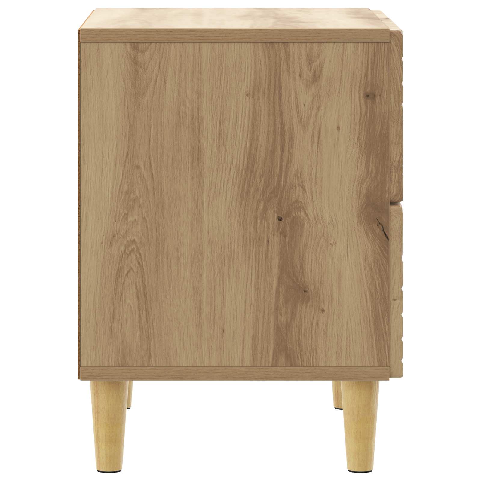 Nachtkastje Artisanaal eiken 43 x 34,5 x 48 cm Bewerkt hout – afbeelding 5
