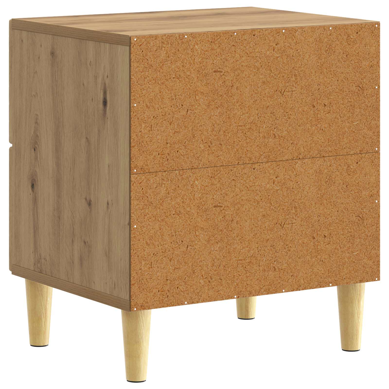 Nachtkastje Artisanaal eiken 43 x 34,5 x 48 cm Bewerkt hout – afbeelding 6