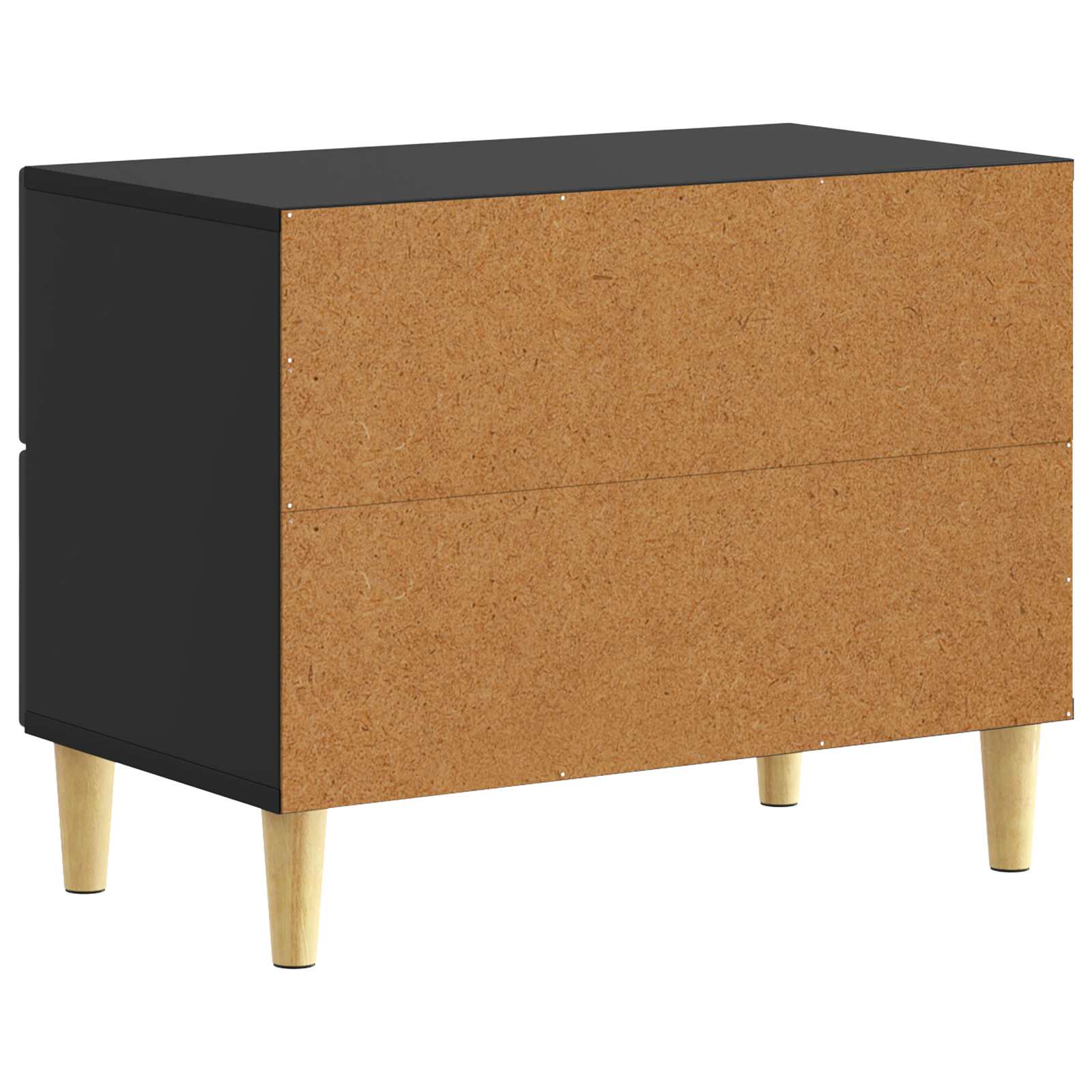 Nachtkastje Zwart 62 x 34,5 x 48 cm Bewerkt hout – afbeelding 6