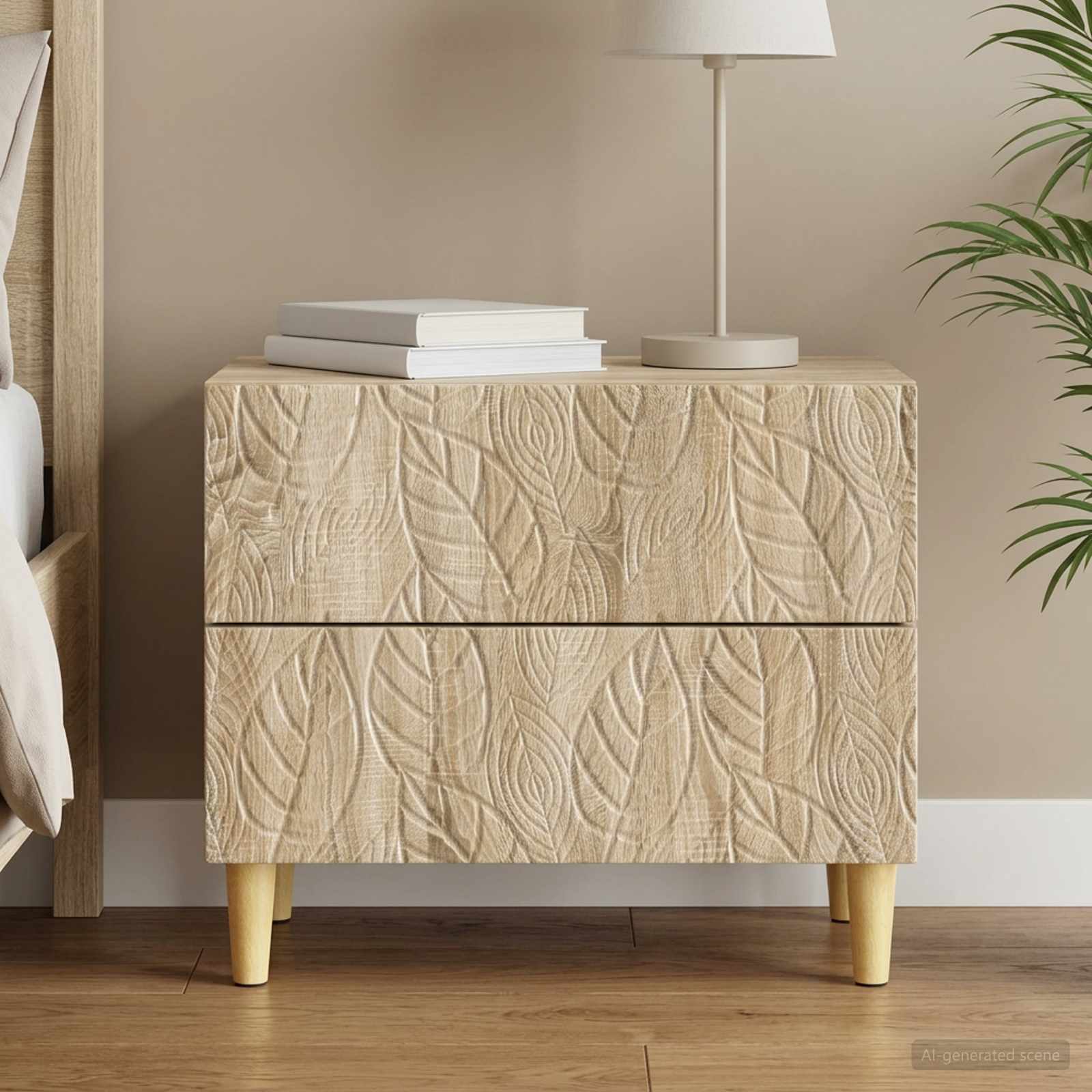 Nachtkastje Sonoma Eiken 62 x 34,5 x 48 cm Bewerkt hout – afbeelding 1
