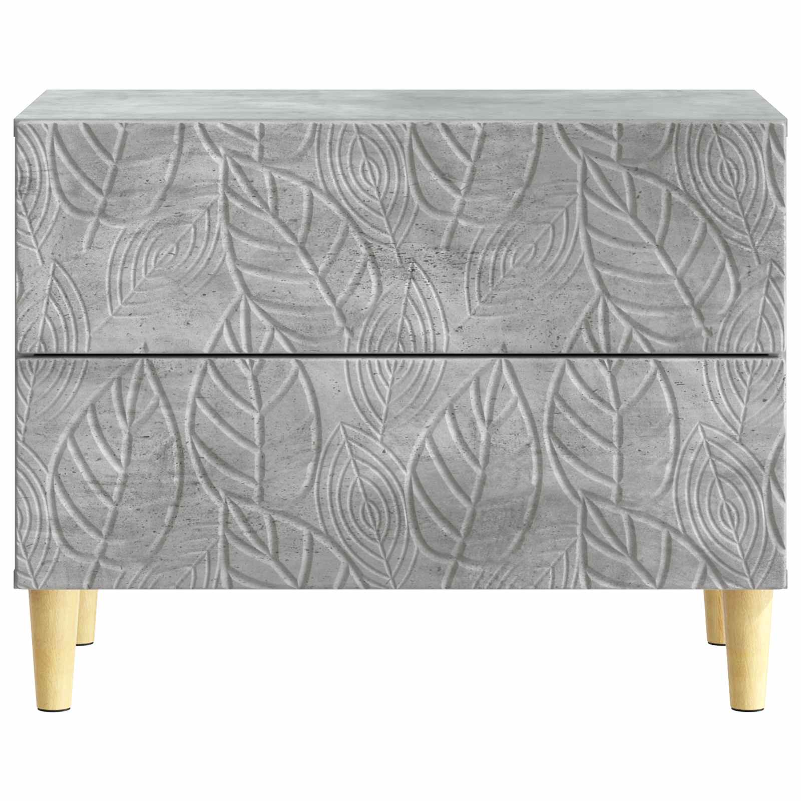 Nachtkastje Betongrijs 62 x 34,5 x 48 cm Bewerkt hout – afbeelding 4