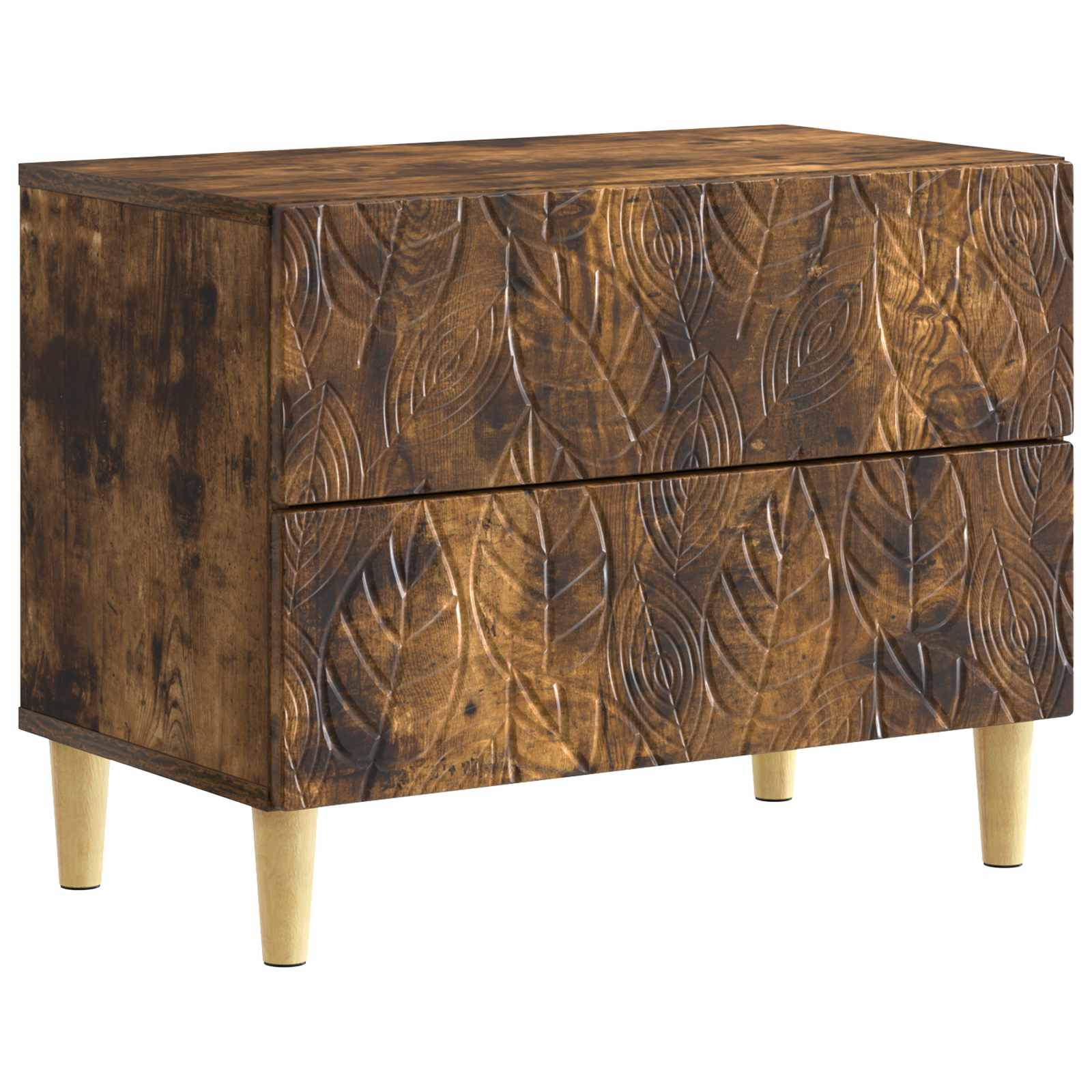 Nachtkastje Gerookt eiken 62 x 34,5 x 48 cm Bewerkt hout – afbeelding 2