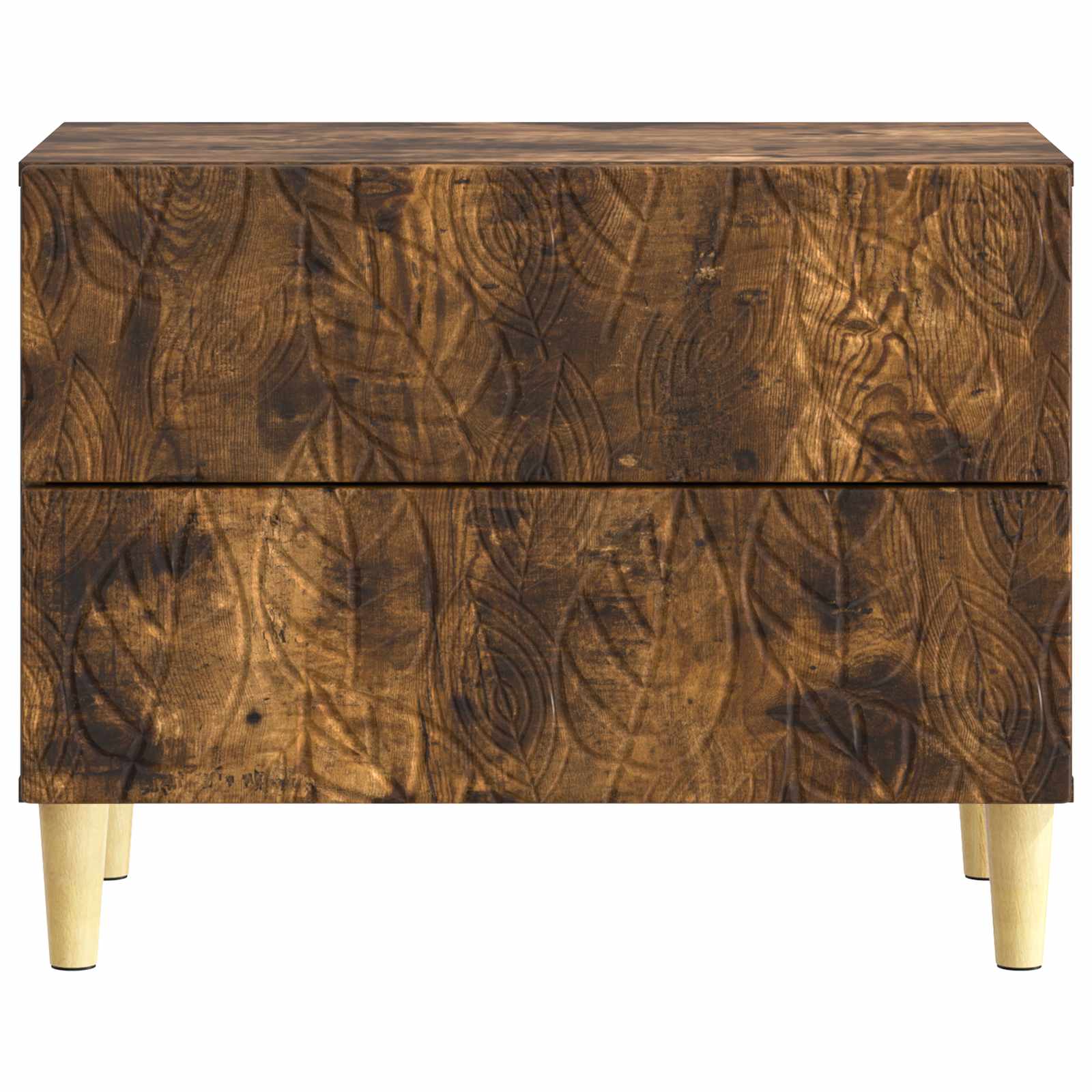 Nachtkastje Gerookt eiken 62 x 34,5 x 48 cm Bewerkt hout – afbeelding 4