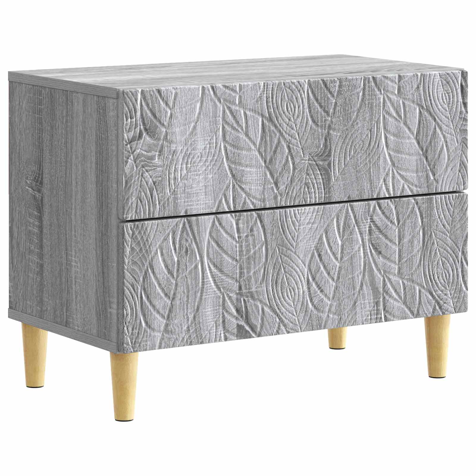 Nachtkastje Grijs Sonoma 62 x 34,5 x 48 cm Bewerkt hout – afbeelding 2