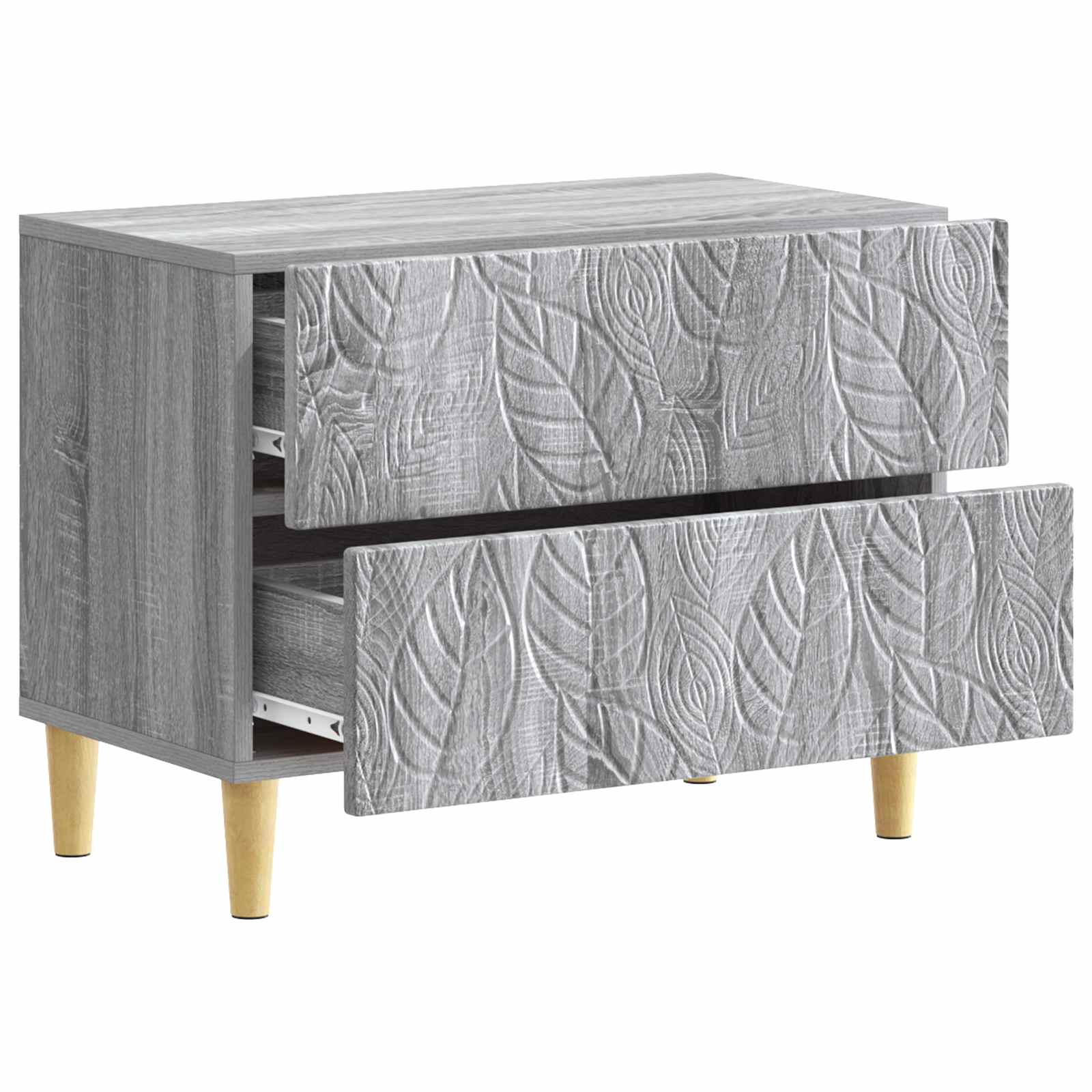 Nachtkastje Grijs Sonoma 62 x 34,5 x 48 cm Bewerkt hout – afbeelding 3