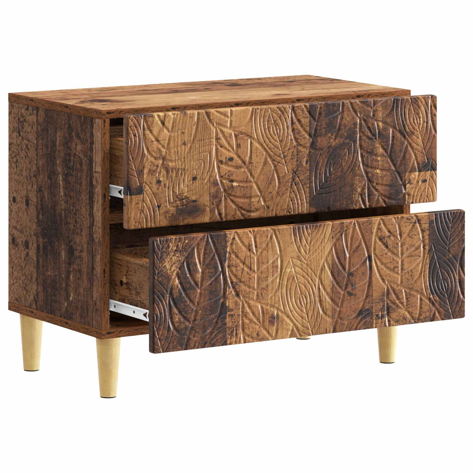 Nachtkastje Oud hout 62 x 34,5 x 48 cm Bewerkt hout – afbeelding 3