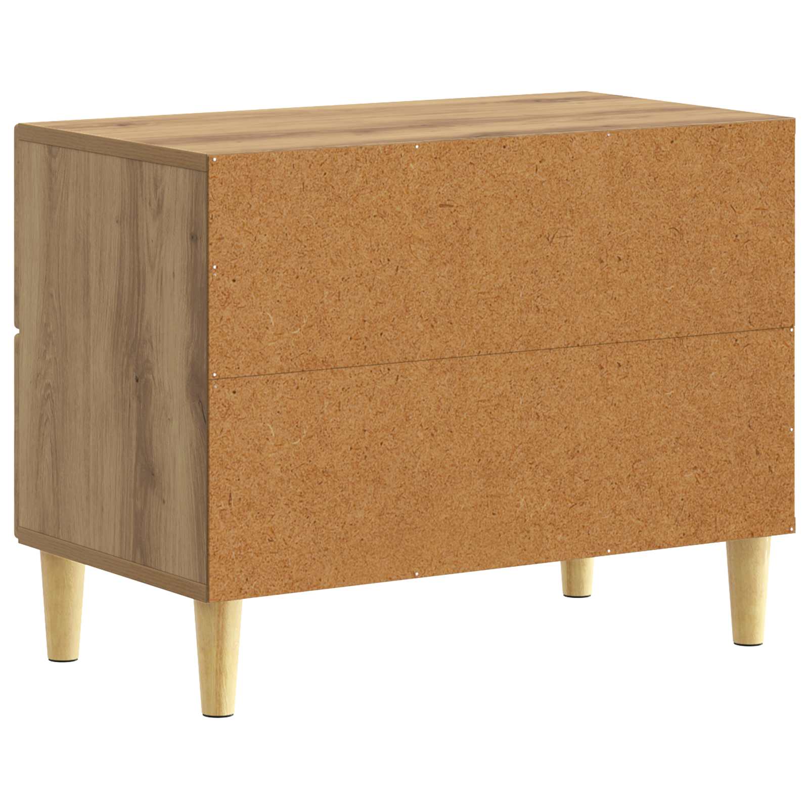 Nachtkastje Artisanaal eiken 62 x 34,5 x 48 cm Bewerkt hout – afbeelding 6