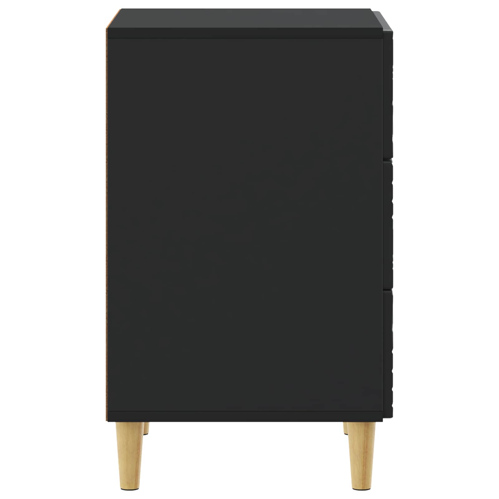 Nachtkastje Zwart 43 x 39,5 x 66,5 cm Bewerkt hout – afbeelding 5