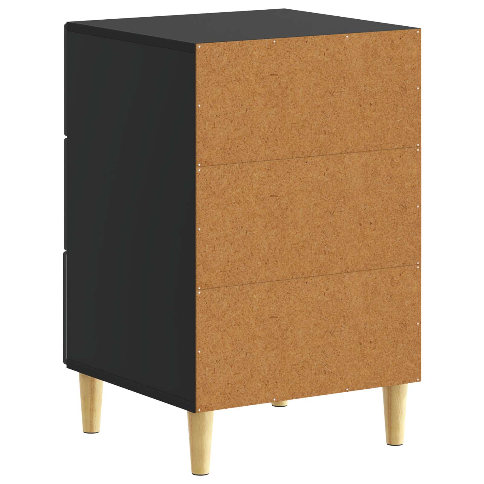 Nachtkastje Zwart 43 x 39,5 x 66,5 cm Bewerkt hout – afbeelding 6